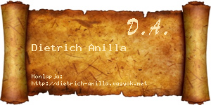 Dietrich Anilla névjegykártya